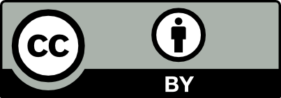 Creative Commons Namensnennung Logo. Grauer Kasten mit zwei Kreisen, in einem davon stehen die Buchstaben CC, in dem anderen ein Strichmännchen und unter dem Kreis stehen die Buchstaben BY. 